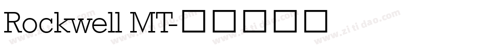 Rockwell MT字体转换